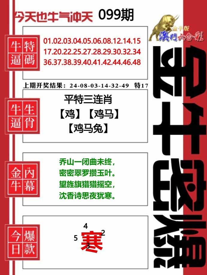 099期金牛密爆[图]